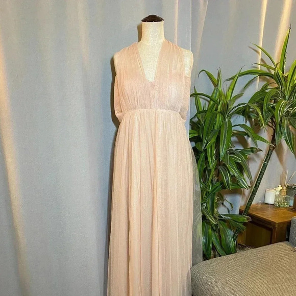 Jenny Yoo Dress Pink Peach Orange Annabelle Convertible Bridesmaid Dress Size 12 - Picture 8 of 16